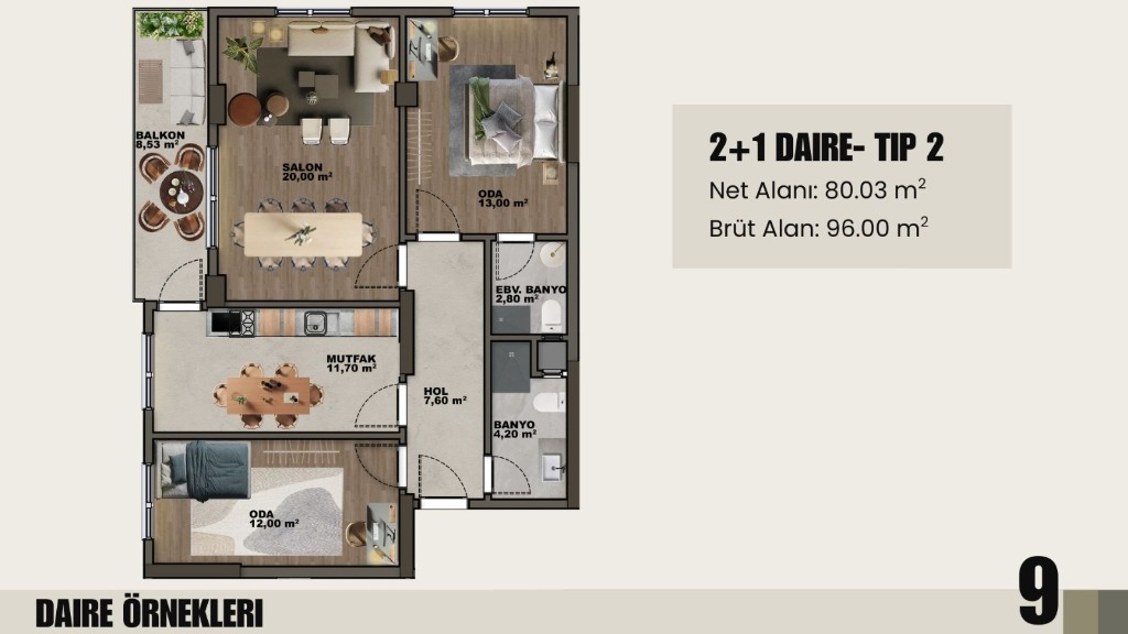 2+1 Tip 2 Planı