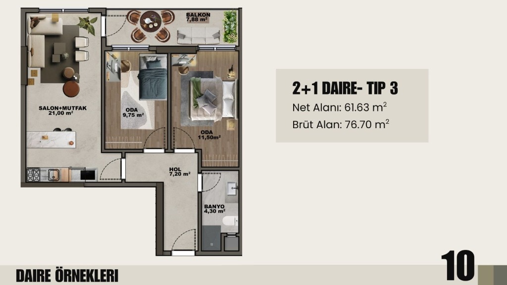 2+1 Tip 3 Planı